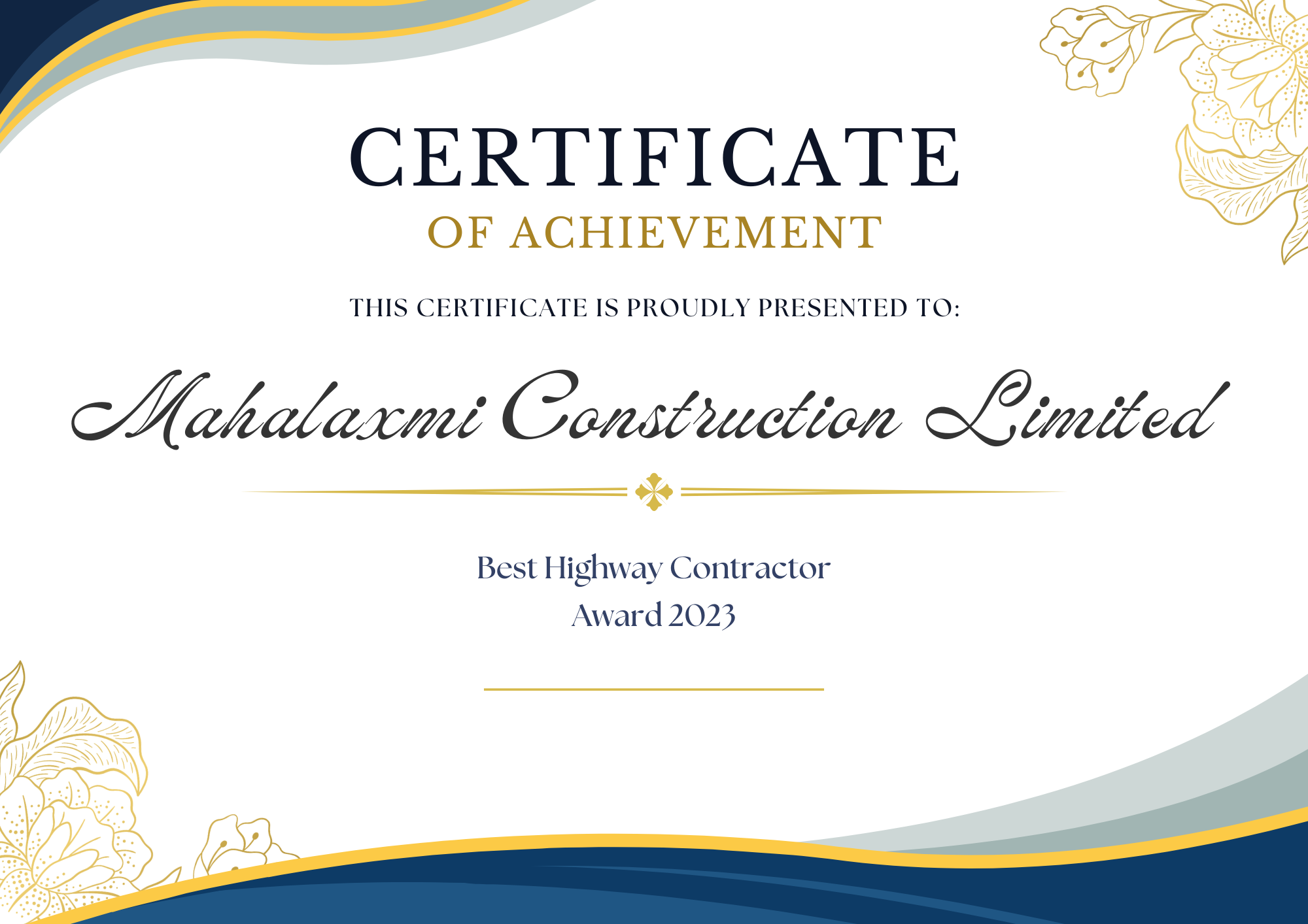 Best Highway Contractor Award 2023