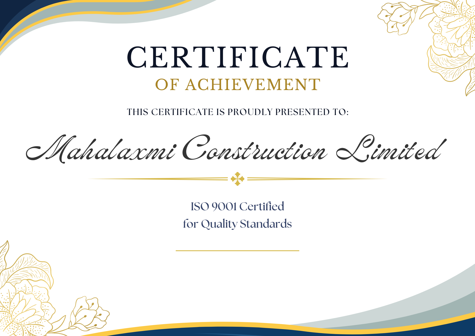 ISO 9001 Certified for Quality Standards