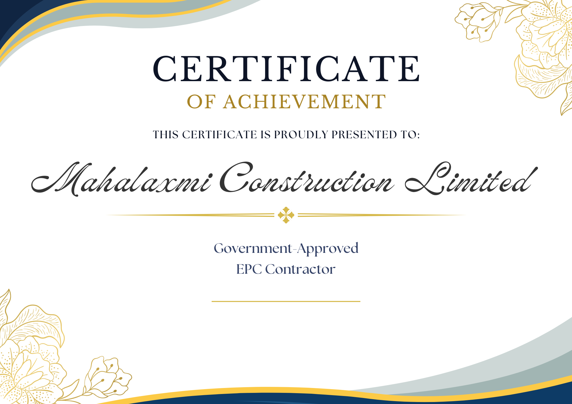 Government-Approved EPC Contractor
